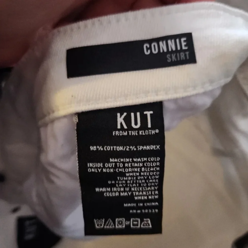 Kut from the Kloth White Denim‎ Connie Skirt 6